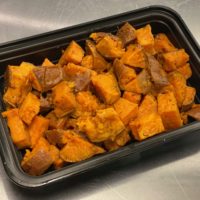 side of roasted sweet potatoes